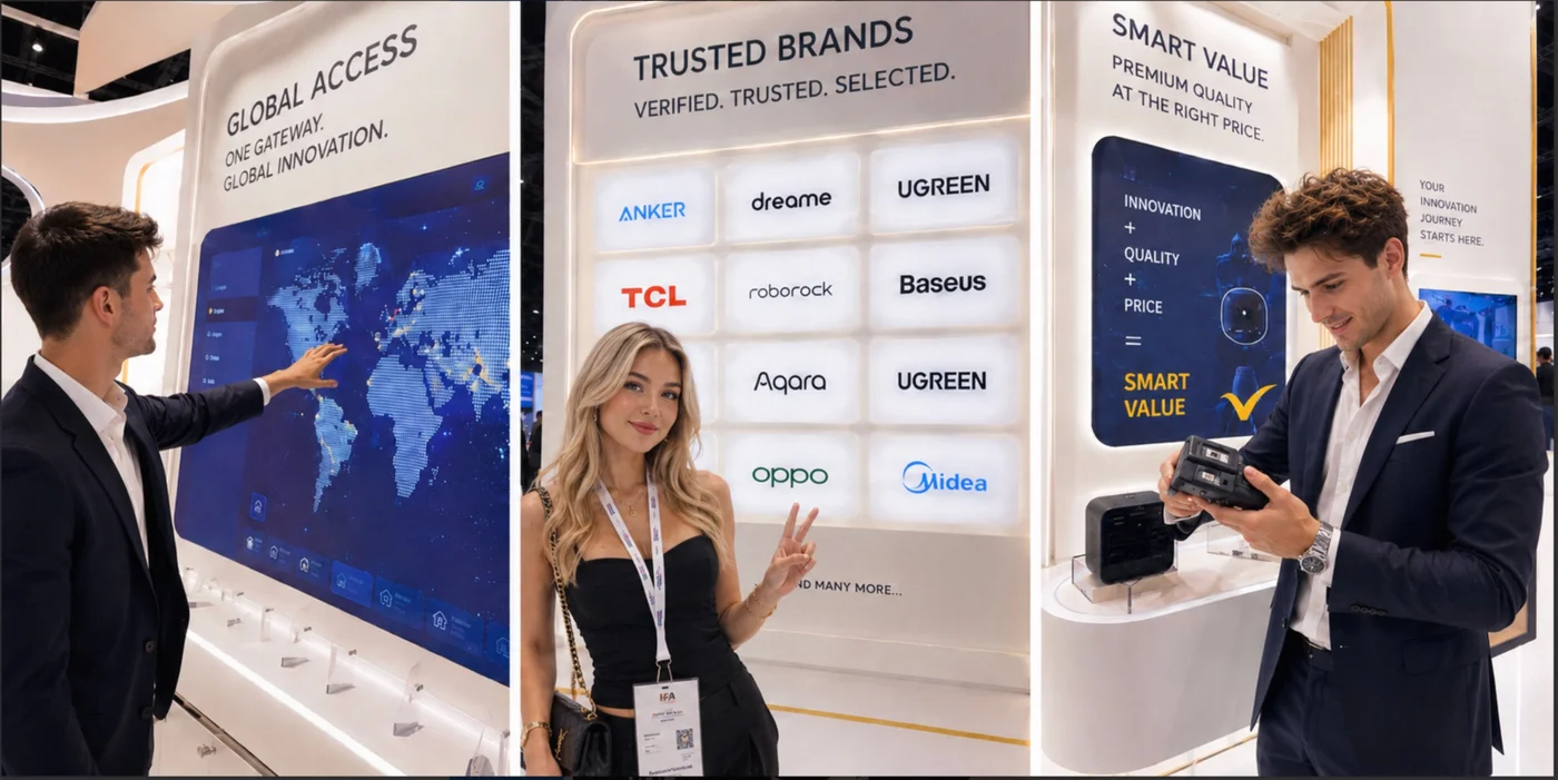 KOL 在 Trusted Brands 展示墙前互动